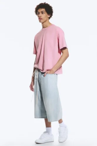 T-Shirt mit lockerer Passform – Rosa
