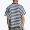 T-Shirt mit lockerer Passform – Weiß – Marineblaue Streifen T-Shirt mit lockerer Passform – Weiß – Marineblaue Streifen