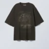 T-Shirt mit Print in lockerer Passform – Schwarz – Pferdemotiv T-Shirt mit Print in lockerer Passform – Schwarz – Pferdemotiv