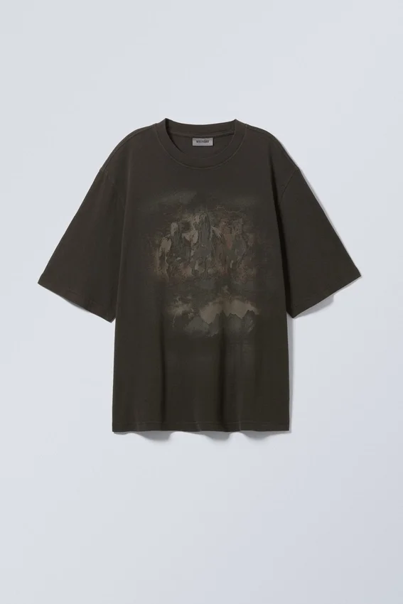 T-Shirt mit Print in lockerer Passform – Schwarz – Pferdemotiv T-Shirt mit Print in lockerer Passform – Schwarz – Pferdemotiv