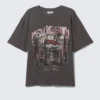 T-Shirt mit Print und Used-Look, kurzärmelig – Dunkelgrau – Rock ‚N‘ Roll T-Shirt mit Print und Used-Look, kurzärmelig – Dunkelgrau – Rock ‚N‘ Roll