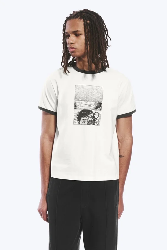 T-Shirt mit Print – Weiß – Comic-Seite T-Shirt mit Print – Weiß – Comic-Seite