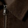 Taillierte Cordjacke mit Reißverschluss – Brauner Cord Taillierte Cordjacke mit Reißverschluss – Brauner Cord