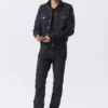 Taillierte Denim-Truckerjacke – Blue Rinse – Dunkelblau Taillierte Denim-Truckerjacke – Blue Rinse – Dunkelblau