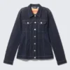 Taillierte Jeansjacke – Blue Rinse – Dunkelblau