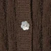 Taillierte, langärmelige Strickjacke – Dunkelbraun Taillierte, langärmelige Strickjacke – Dunkelbraun