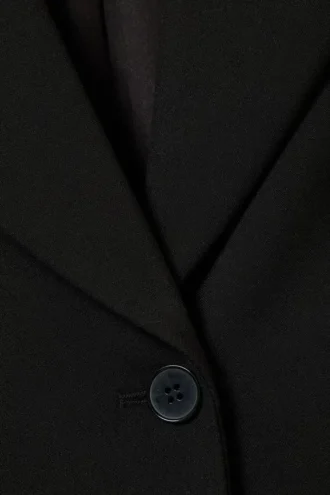 Taillierter Einreiher-Blazer – Schwarz