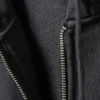 Taillierter Kapuzenpullover mit Reißverschluss – gewaschenes Schwarz Taillierter Kapuzenpullover mit Reißverschluss – gewaschenes Schwarz