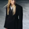 Taillierter Zweireiher-Blazer – Schwarz Taillierter Zweireiher-Blazer – Schwarz