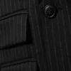 Taillierter Zweireiher-Blazer – Schwarz – Nadelstreifen Taillierter Zweireiher-Blazer – Schwarz – Nadelstreifen