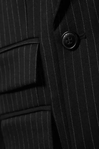 Taillierter Zweireiher-Blazer – Schwarz – Nadelstreifen Taillierter Zweireiher-Blazer – Schwarz – Nadelstreifen