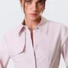 Tailliertes Baumwoll-Hemd-Kleid – Altrosa Tailliertes Baumwoll-Hemd-Kleid – Altrosa
