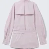 Tailliertes Baumwoll-Hemd-Kleid – Altrosa Tailliertes Baumwoll-Hemd-Kleid – Altrosa