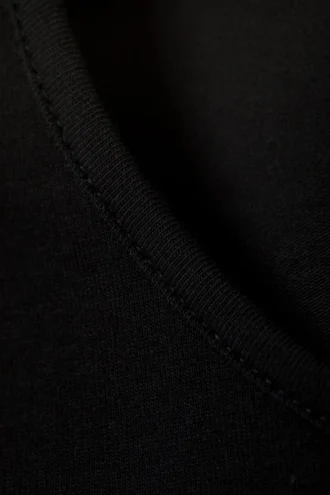 Tailliertes Baumwoll-Tanktop – Schwarz