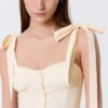 Tailliertes Korsett-Oberteil mit Bändern – Off-White Tailliertes Korsett-Oberteil mit Bändern – Off-White
