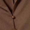 Tailliertes, kurzärmeliges Resort-Shirt – gestreift, braun Tailliertes, kurzärmeliges Resort-Shirt – gestreift, braun