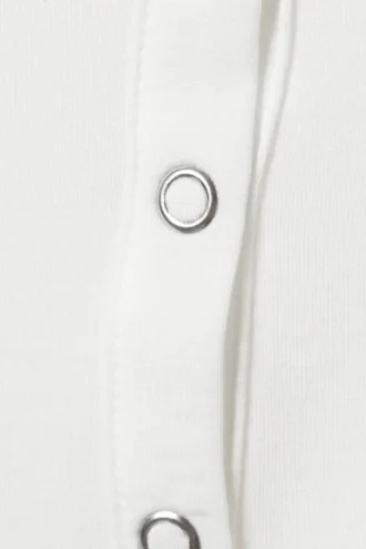 Tailliertes Langarm-Henley-Top – Weiß