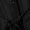 Tailliertes, transparentes Hemd mit Bindeband – Schwarz Tailliertes, transparentes Hemd mit Bindeband – Schwarz