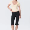 Tailored Capri-Hose mit niedriger Leibhöhe – Schwarz