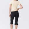 Tailored Capri-Hose mit niedriger Leibhöhe – Schwarz