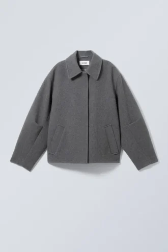 Tana-Jacke aus Wollmischung – Dunkelgrau
