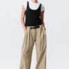 Tanktop aus Leder mit U-Ausschnitt – Schwarz Tanktop aus Leder mit U-Ausschnitt – Schwarz