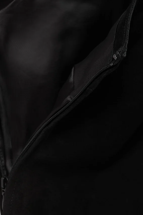 Tanktop aus Leder mit U-Ausschnitt – Schwarz Tanktop aus Leder mit U-Ausschnitt – Schwarz