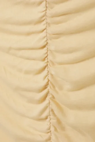 Tanktop mit Kapuze und Rüschen – Hellbeige