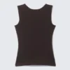 Tanktop mit offenem Rücken und U-Boot-Ausschnitt – Dunkelbraun Tanktop mit offenem Rücken und U-Boot-Ausschnitt – Dunkelbraun