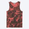 Tanktop mit Print – Rotes Camouflage-Muster Tanktop mit Print – Rotes Camouflage-Muster
