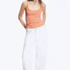 Tanktop mit schmalen Trägern – gestreift in Rosa/Orange Tanktop mit schmalen Trägern – gestreift in Rosa/Orange