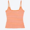 Tanktop mit schmalen Trägern – gestreift in Rosa/Orange Tanktop mit schmalen Trägern – gestreift in Rosa/Orange