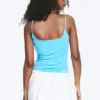 Tanktop mit schmalen Trägern – Türkis Tanktop mit schmalen Trägern – Türkis