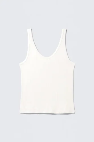 Tanktop mit U-Ausschnitt – Off-White