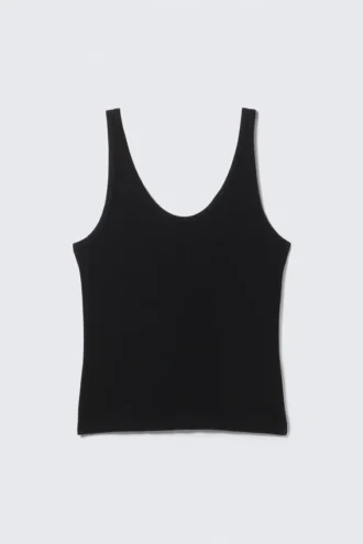 Tanktop mit U-Ausschnitt – Schwarz
