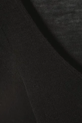 Tea Sheer Langarmshirt – Schwarz