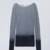 Teagan-Pullover – Blau Dip-Dye