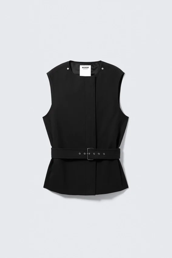 Technischer Trenchcoat in Lagenoptik – Schwarz Technischer Trenchcoat in Lagenoptik – Schwarz