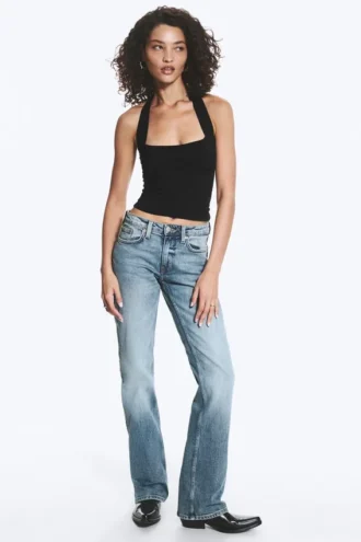 Tension Mid Rise Slim Bootcut Jeans – Kimberley Blue – Mittelblau