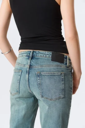Tension Mid Rise Slim Bootcut Jeans – Perseus Blue – Mittelblau