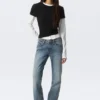 Tension Mid Rise Slim Bootcut Jeans – Thunder Blue – Dunkelblau Tension Mid Rise Slim Bootcut Jeans – Thunder Blue – Dunkelblau