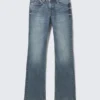 Tension Mid Rise Slim Bootcut Jeans – Thunder Blue – Dunkelblau Tension Mid Rise Slim Bootcut Jeans – Thunder Blue – Dunkelblau