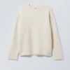 Teo Oversized-Pullover aus Wollmischung – Ecru