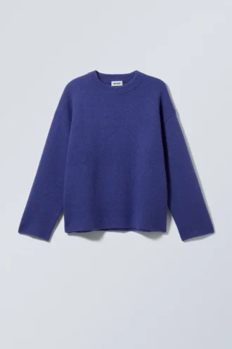Teo Oversized-Pullover aus Wollmischung – Hellblau