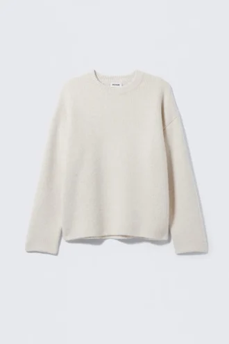 Teo Oversized-Pullover aus Wollmischung – Hellstaubgrau
