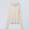 Terri Kapuzenpullover aus transparenter Wollmischung – Hellgrau Terri Kapuzenpullover aus transparenter Wollmischung – Hellgrau