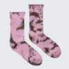 Tie-Dye-Socken mit Rüschen – Pink Tie-Dye Tie-Dye-Socken mit Rüschen – Pink Tie-Dye