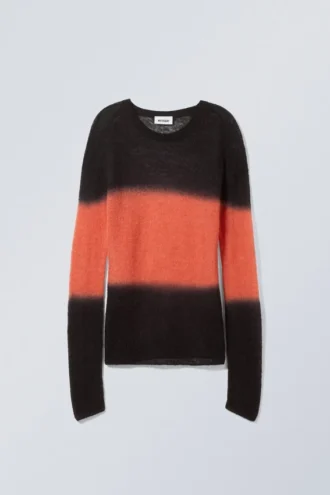 Tina-Pullover – Schwarz & Orange