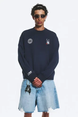 Toffs Boxy Football Sweatshirt – Dunkelblau