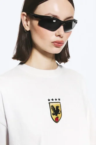 Toffs Great Boxy Fußball-T-Shirt – Off-White